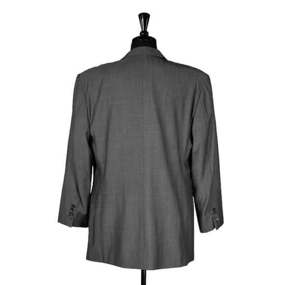 Hugo Boss Mens Blazer Gray 100% Wool 3 Button Lined Suit Jacket Sport Coat 42R - Picture 2 of 8